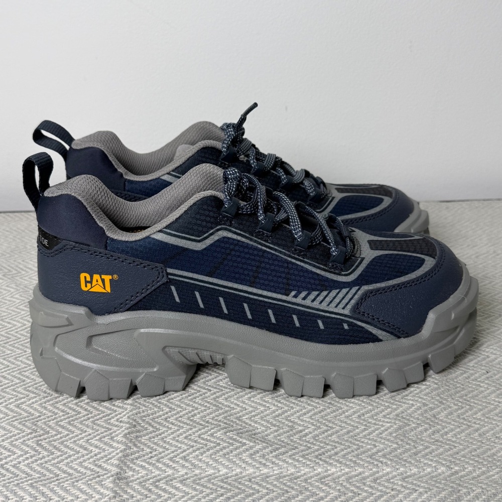 CAT Caterpillar Invader Shoes Womens 7.5 Composite Toe Navy Workwear